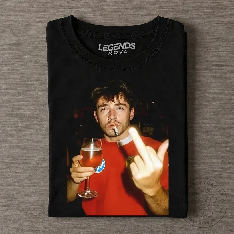 Charles Leclerc Formula 1 Racing Drunk and Smoke T-Shirt