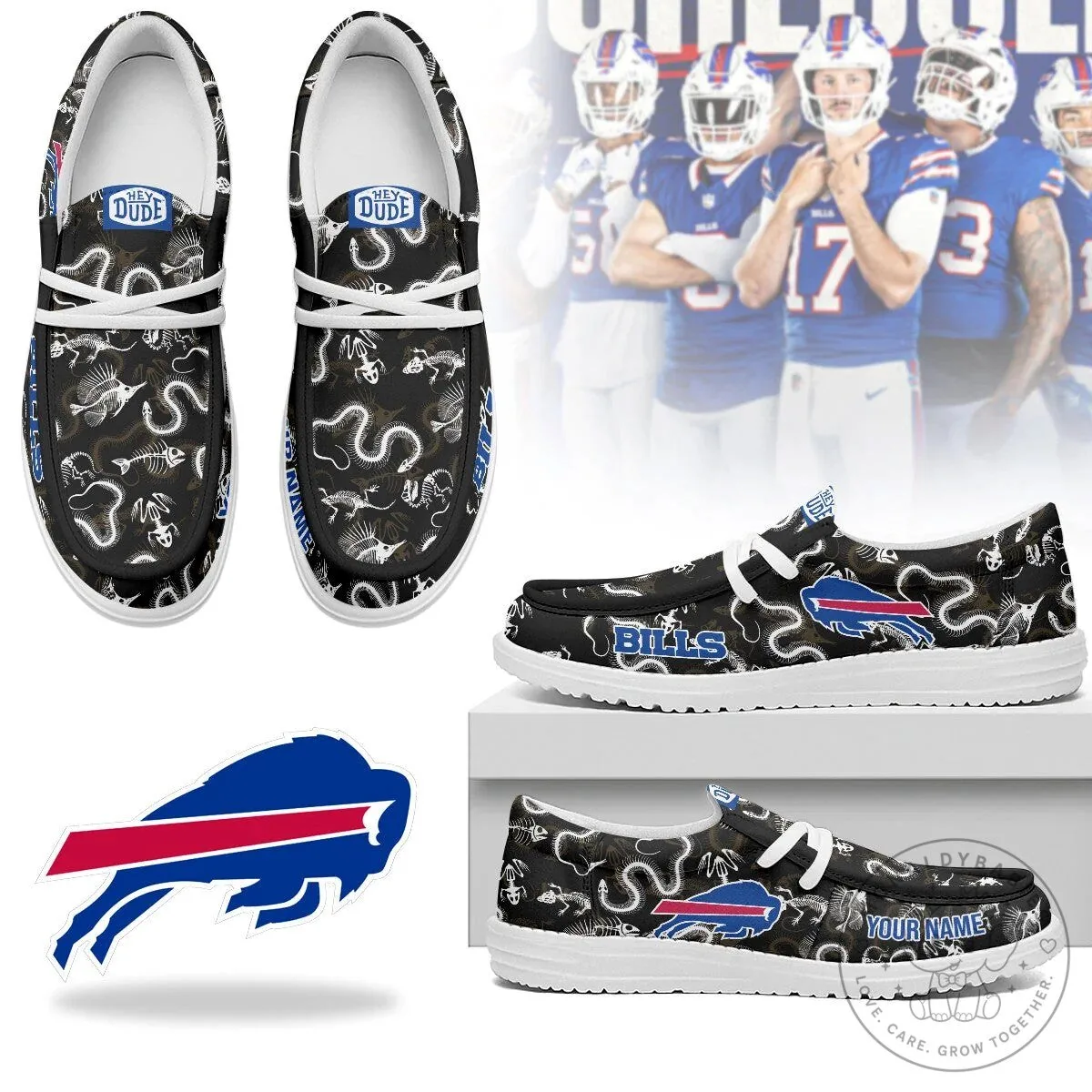 Buffalo Bills Halloween Spiderweb Hey Dude Style Shoes 9 Buffalo Bills Halloween Spiderweb Hey Dude Style Shoes