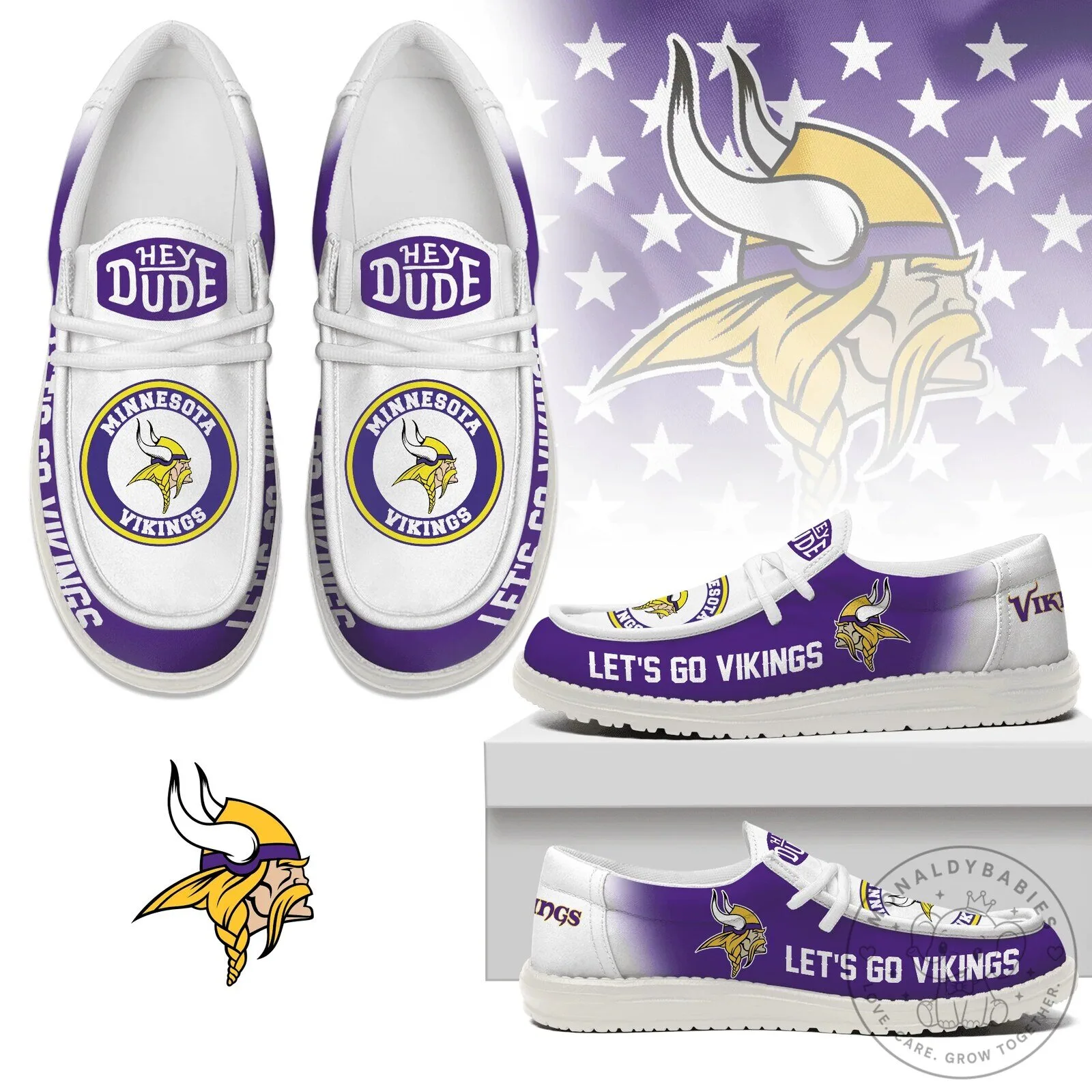 Minnesota Vikings Hey Dude Style Loafer Shoes 2 Minnesota Vikings Hey Dude Style Loafer Shoes