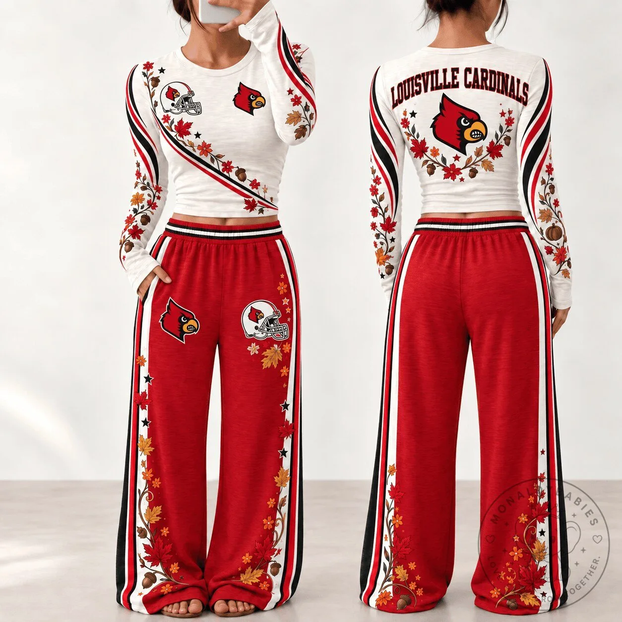 Louisville Cardinals Women's Fall Season Long Sleeve Shirt and Pants Set