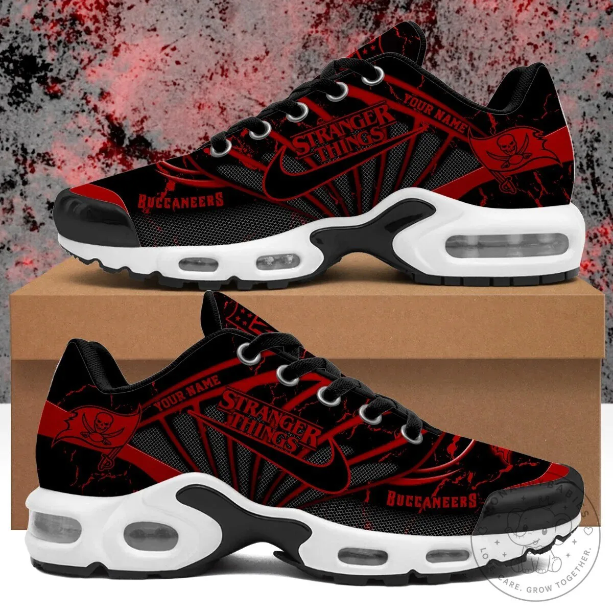 Stranger Things Tampa Bay Buccaneers Personalized Air Max Shoes