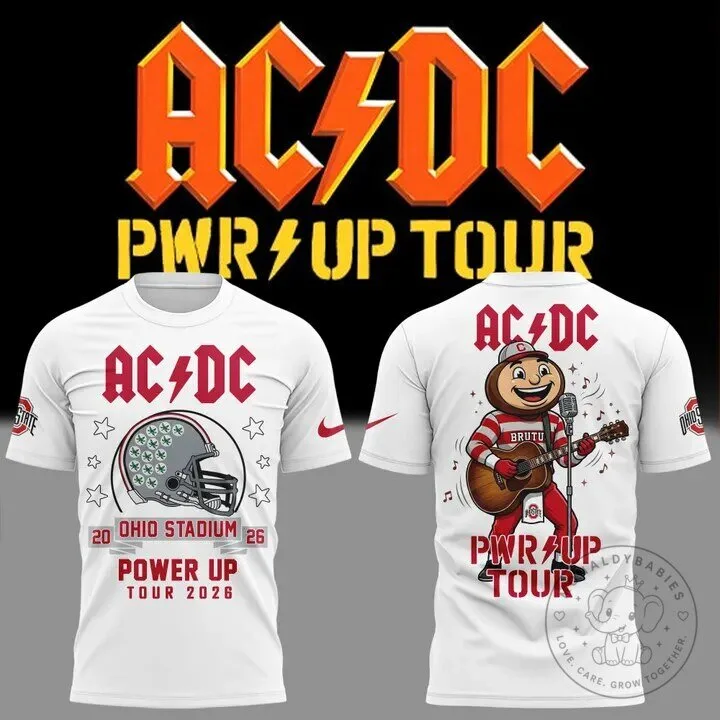 Ohio State Buckeyes Football AC/DC Power Up Tour 2026 Concert T-Shirt