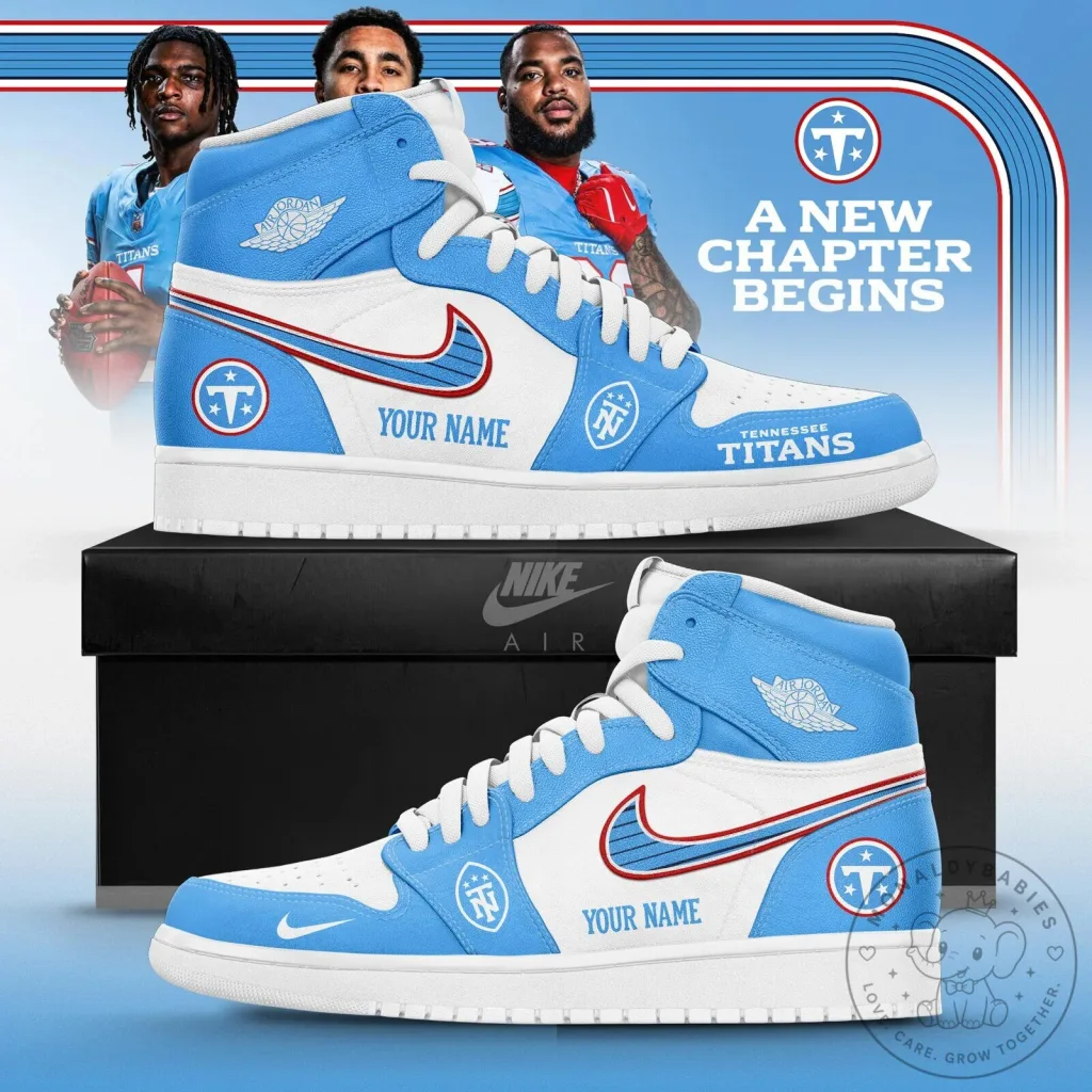 Tennessee Titans Custom Name High Top Sneakers Tennessee Titans Custom Name High Top Sneakers