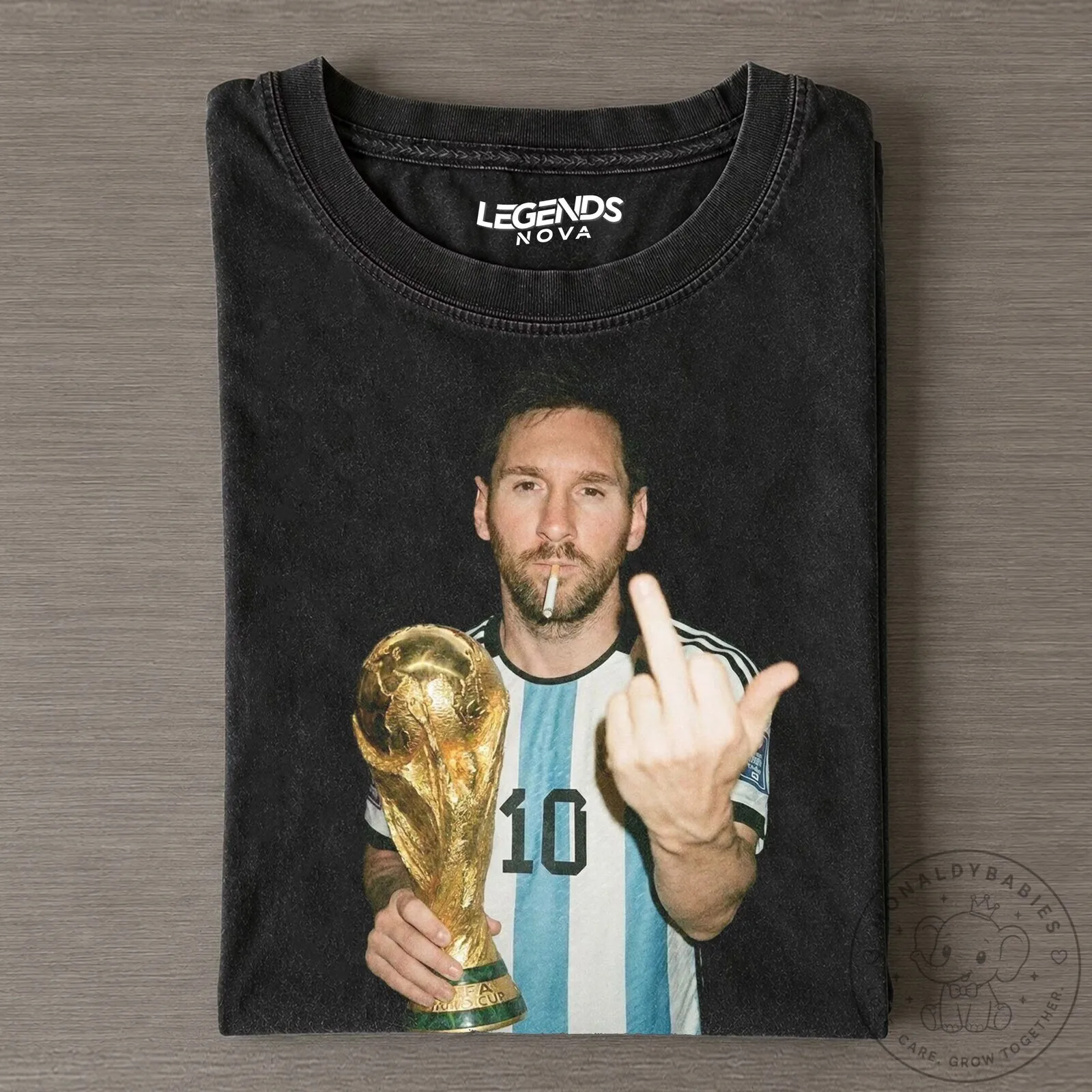 Lionel Messi World Cup Champion Middle Finger Vintage T-Shirt
