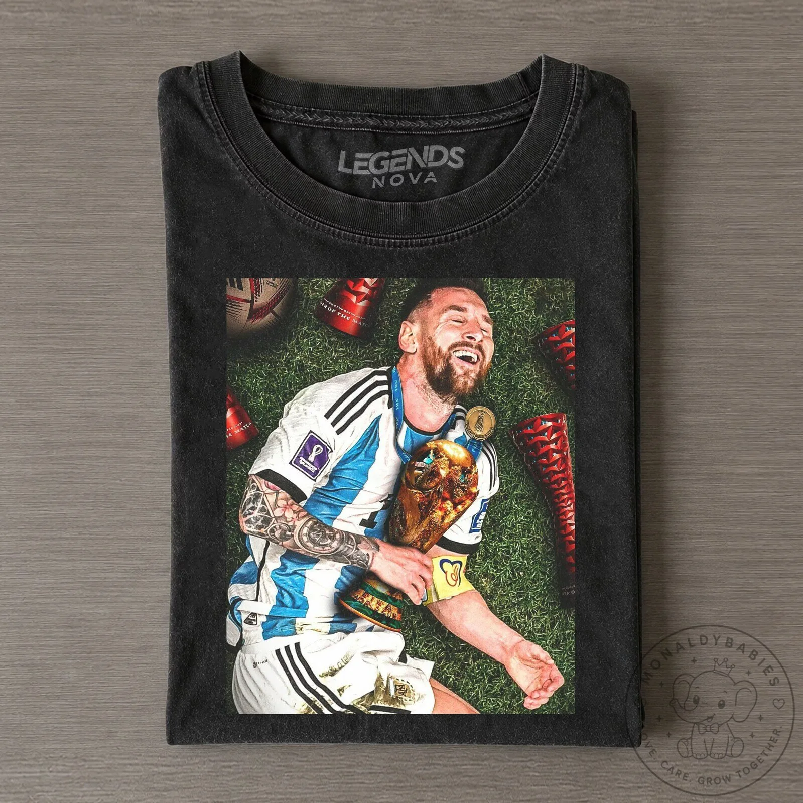 Lionel Messi World Cup Champion Celebration Graphic T-Shirt