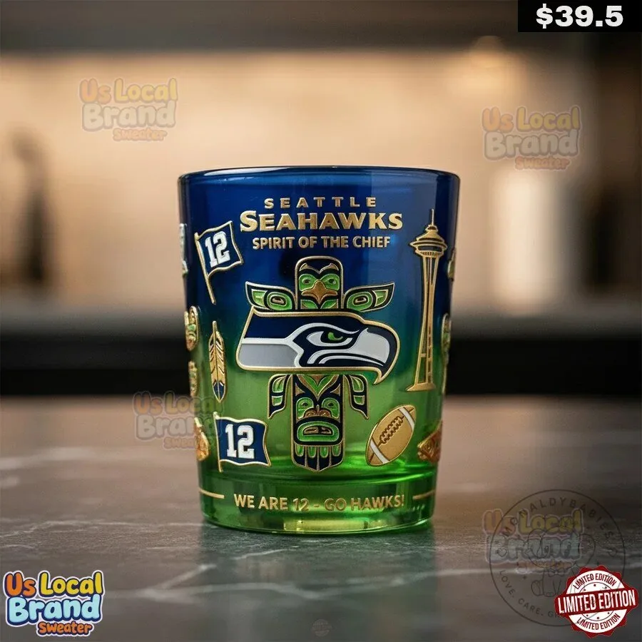 Seattle Seahawks Spirit Of The Chief Football Team Drinking Glass