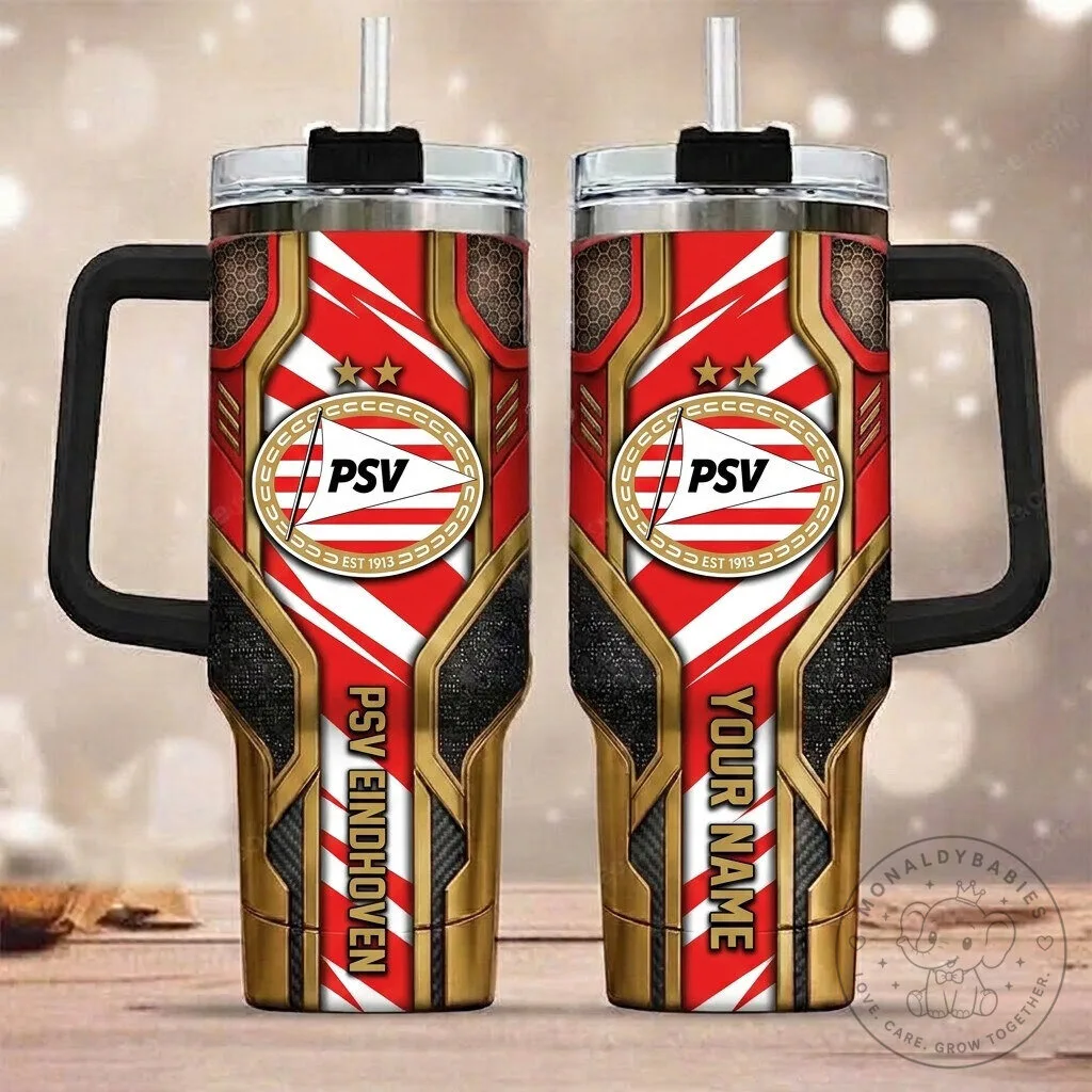 PSV Eindhoven Football Club Personalized Insulated Tumbler with Handle