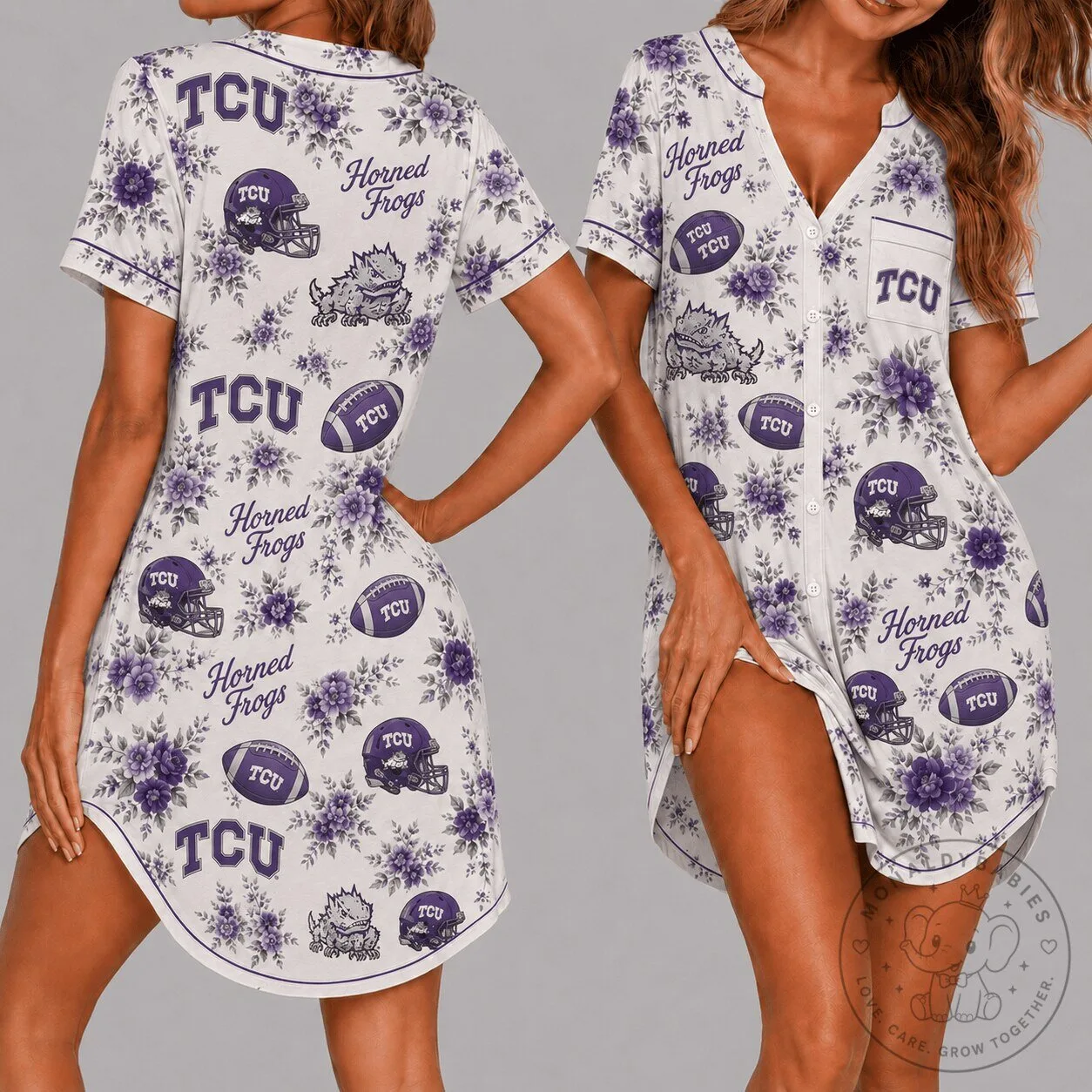 Texas Christian University Horned Frogs Football Women's Pajamas Dress