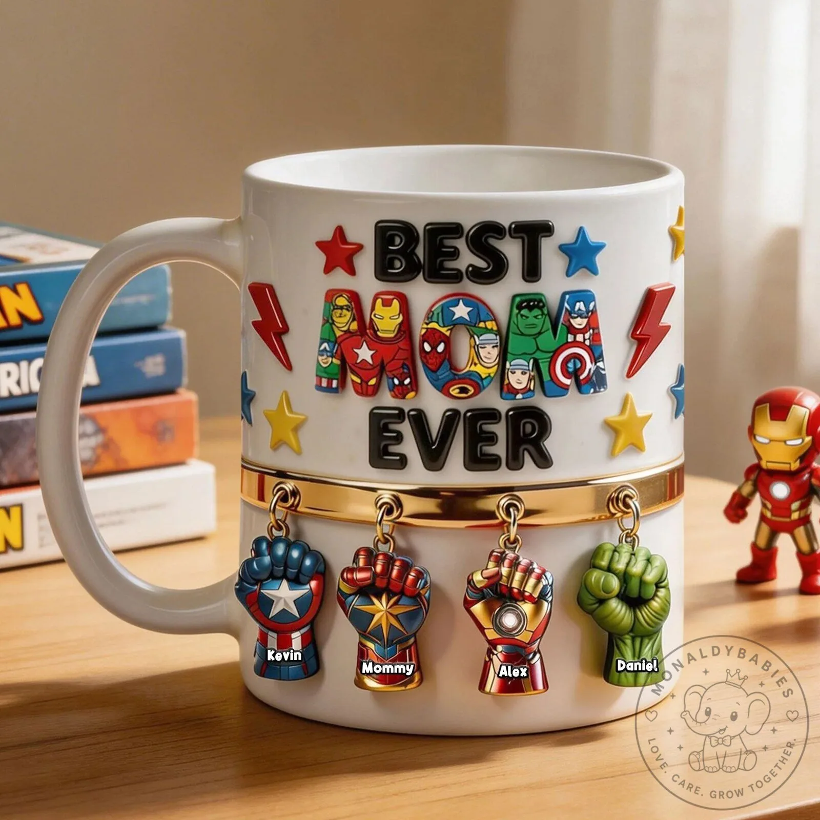 Best Mom Ever Marvel Superheroes Personalized Coffee Mug