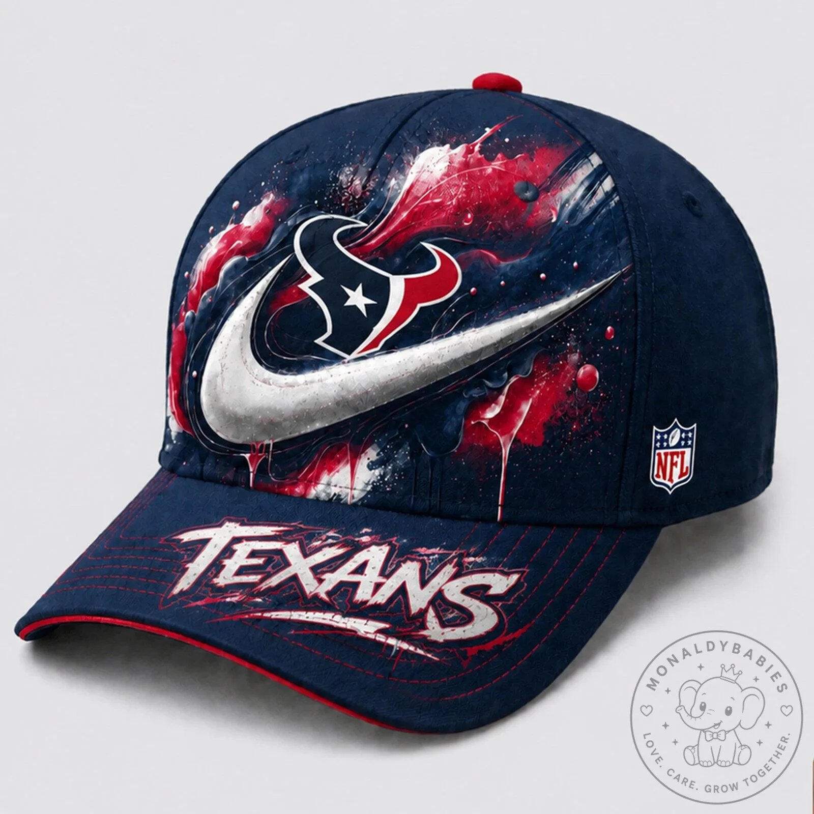 Houston Texans NFL Paint Burst Fan Pride Classic Cap Hat