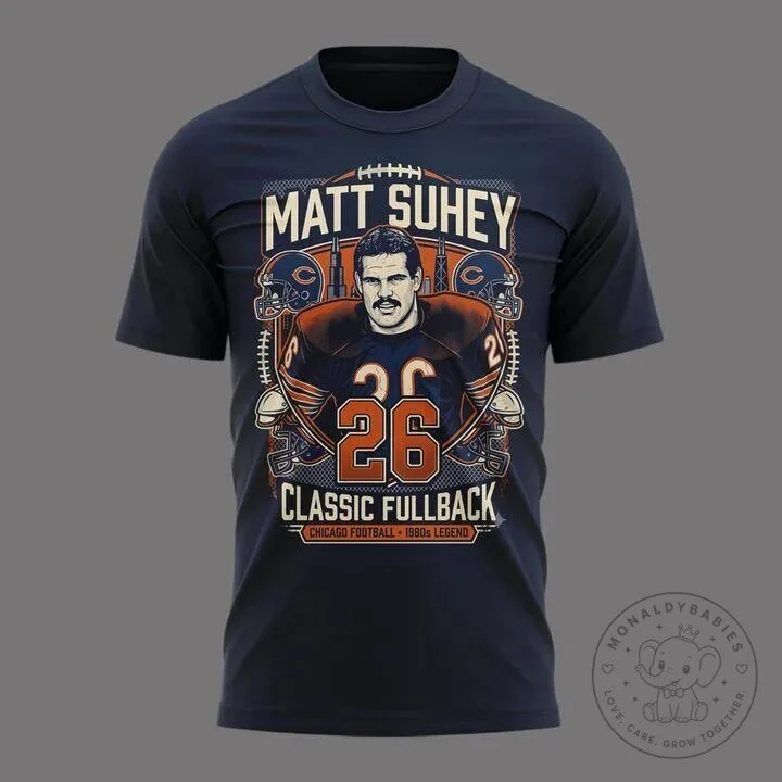 Matt Suhey Chicago Bears Shirt - Classic Fullback 1985 Super Bowl Champions T-Shirt 9 Matt Suhey Chicago Bears Shirt - Classic Fullback 1985 Super Bowl Champions T-Shirt