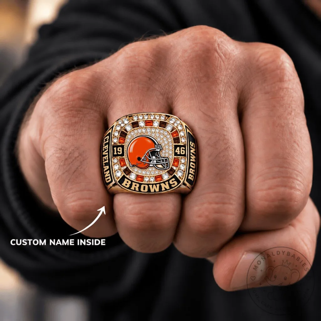 Cleveland Browns NFL Football Super Bowl Championship Ring with Custom Name Cleveland Browns NFL Football Super Bowl Championship Ring with Custom Name