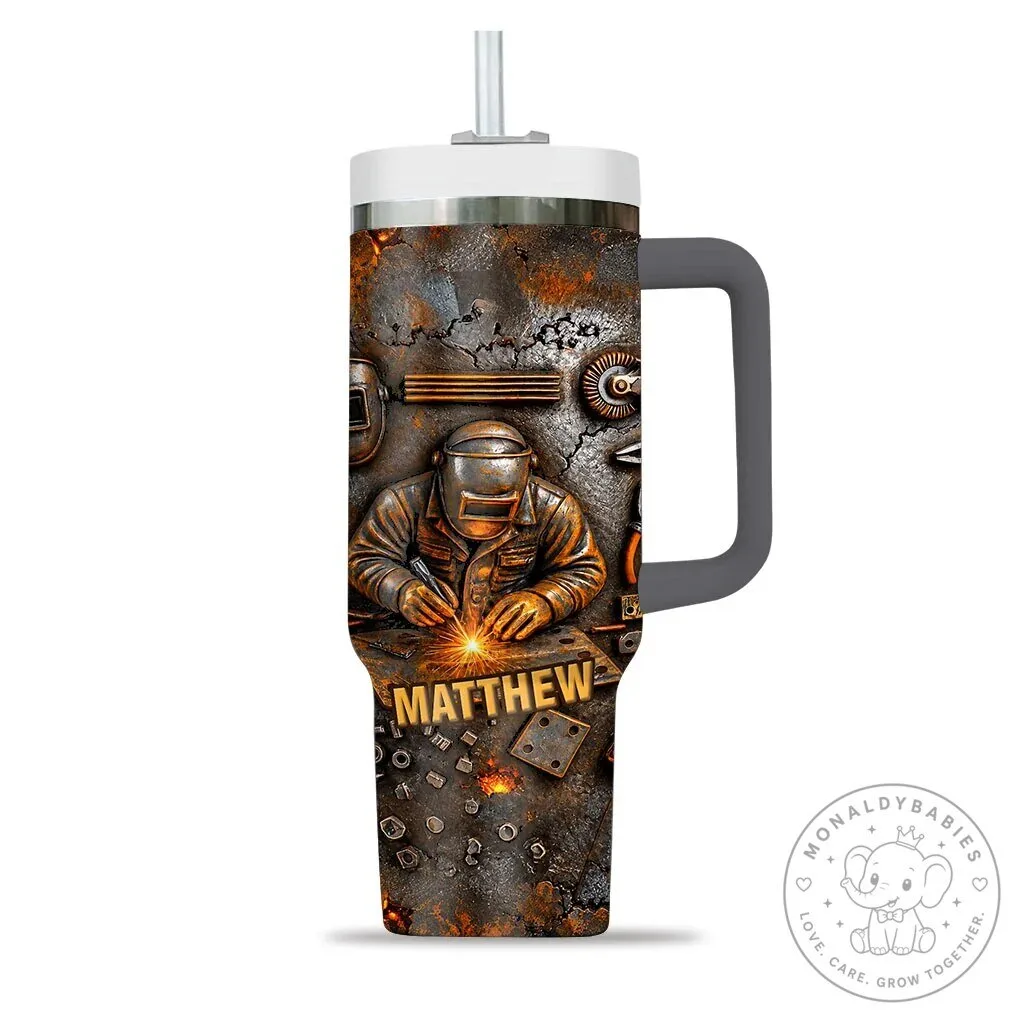 Personalized Welder Craftsmanship and Tools Stainless Steel Tumbler
