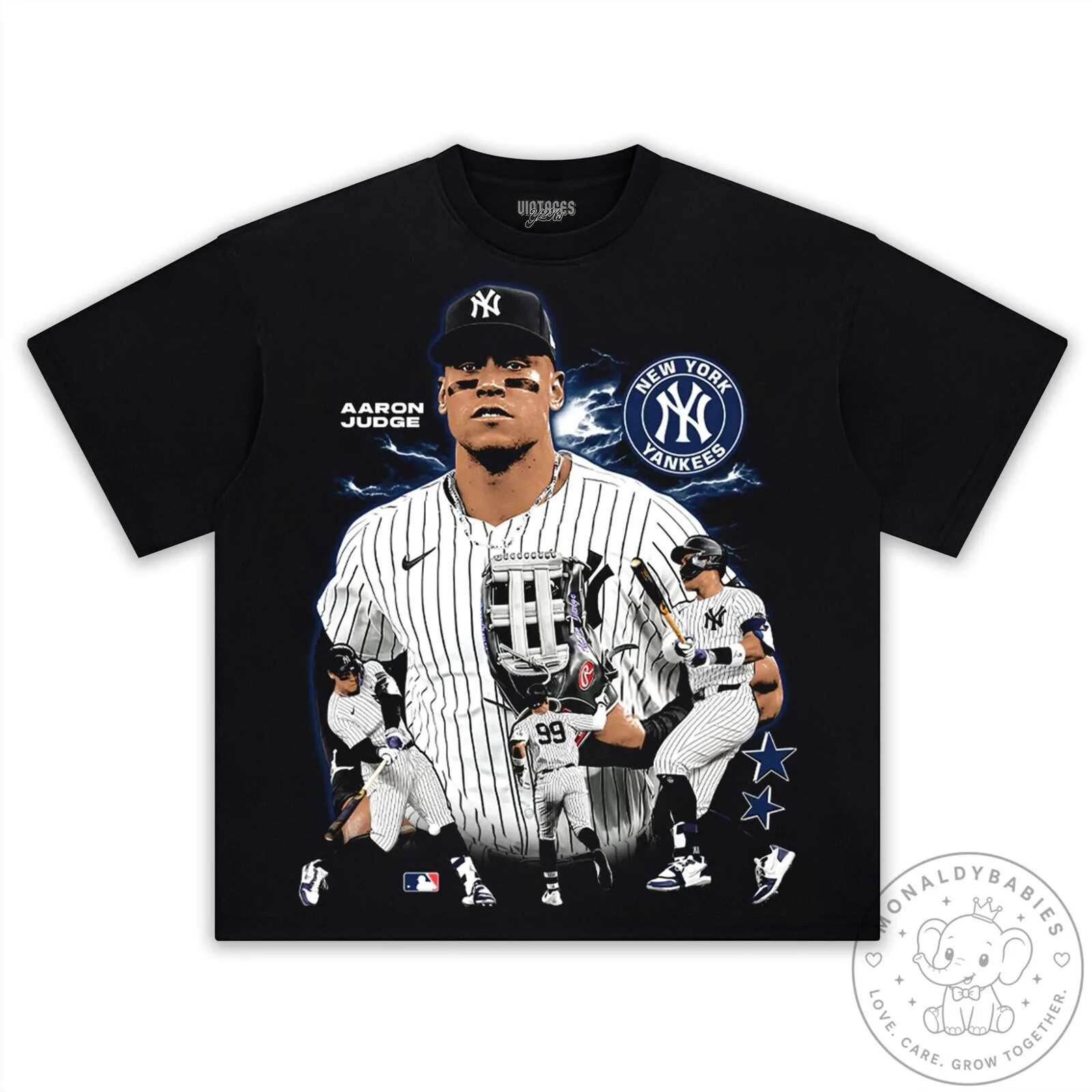 New York Yankees Graphic T-Shirt featuring Baseball Star Aaron Judge