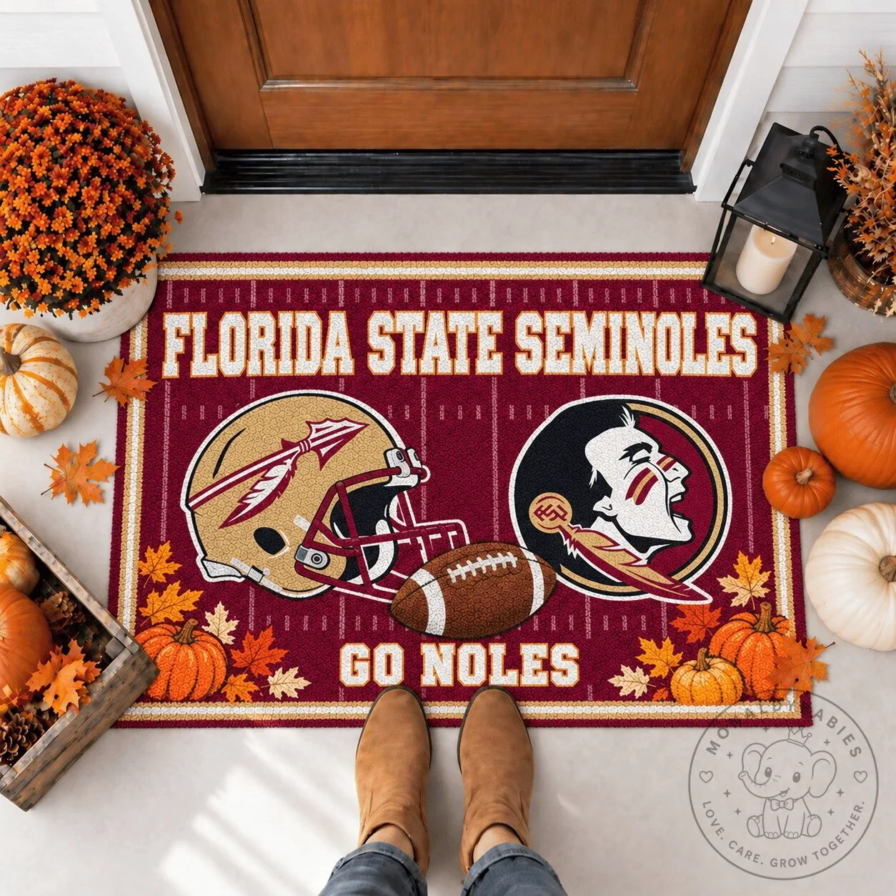 Florida State Seminoles Football Team Logo Welcome Doormat