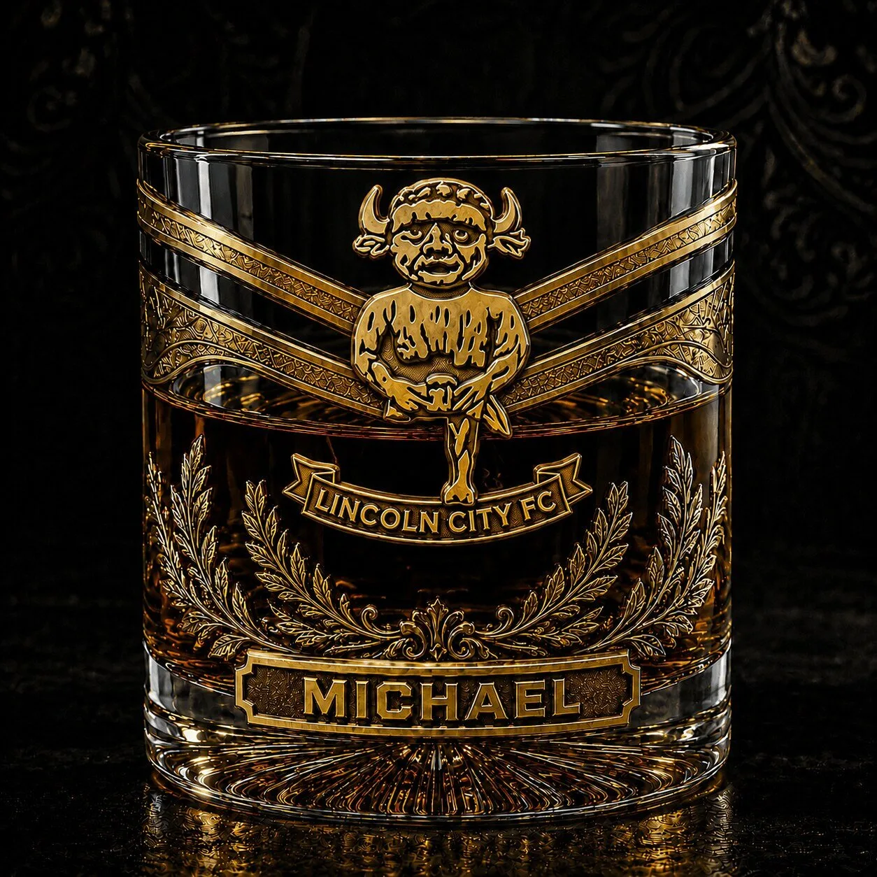 Lincoln City Football Club Imp Commemorative Whiskey Glass