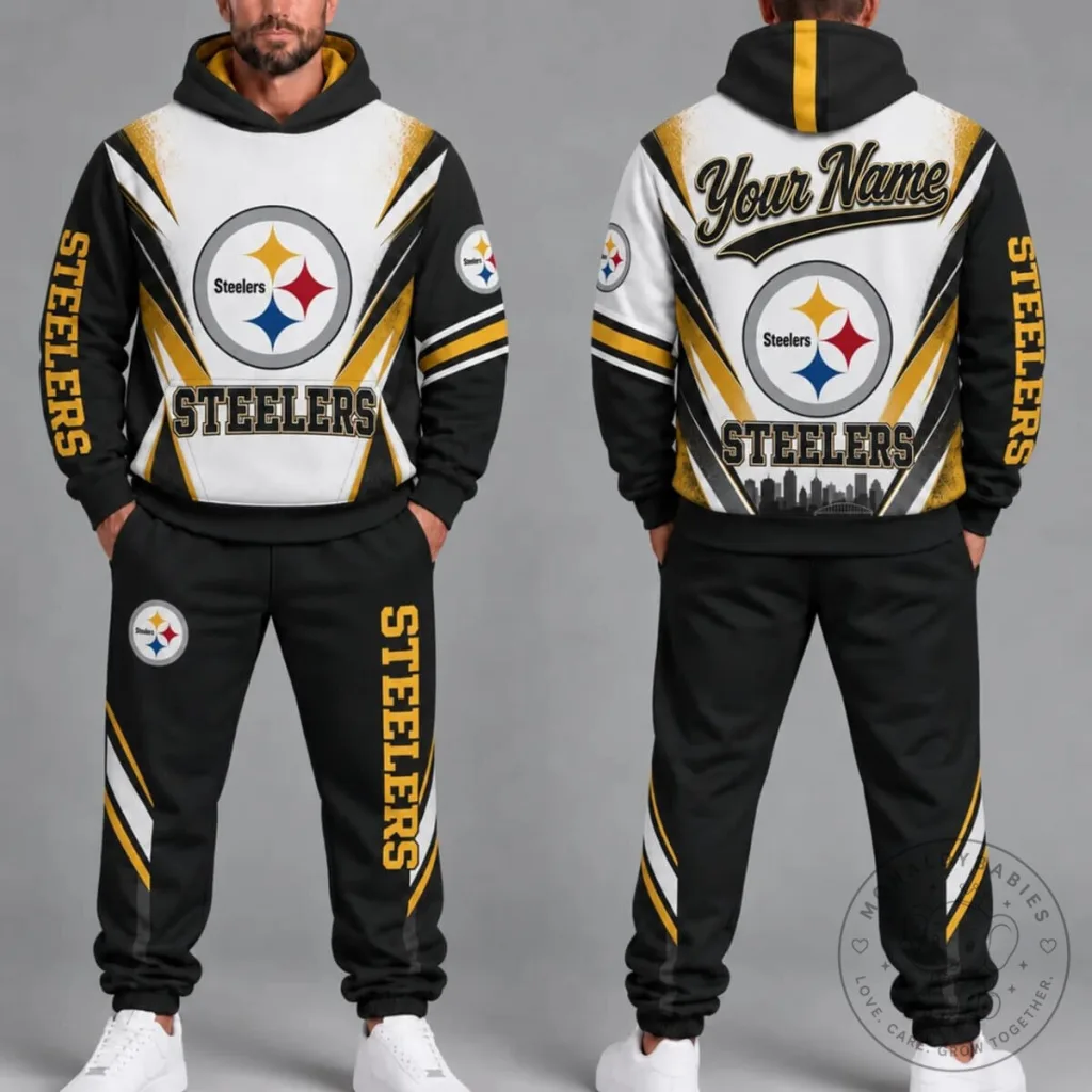 Pittsburgh Steelers Football Team Personalized Hoodie and Jogger Set Pittsburgh Steelers Football Team Personalized Hoodie and Jogger Set