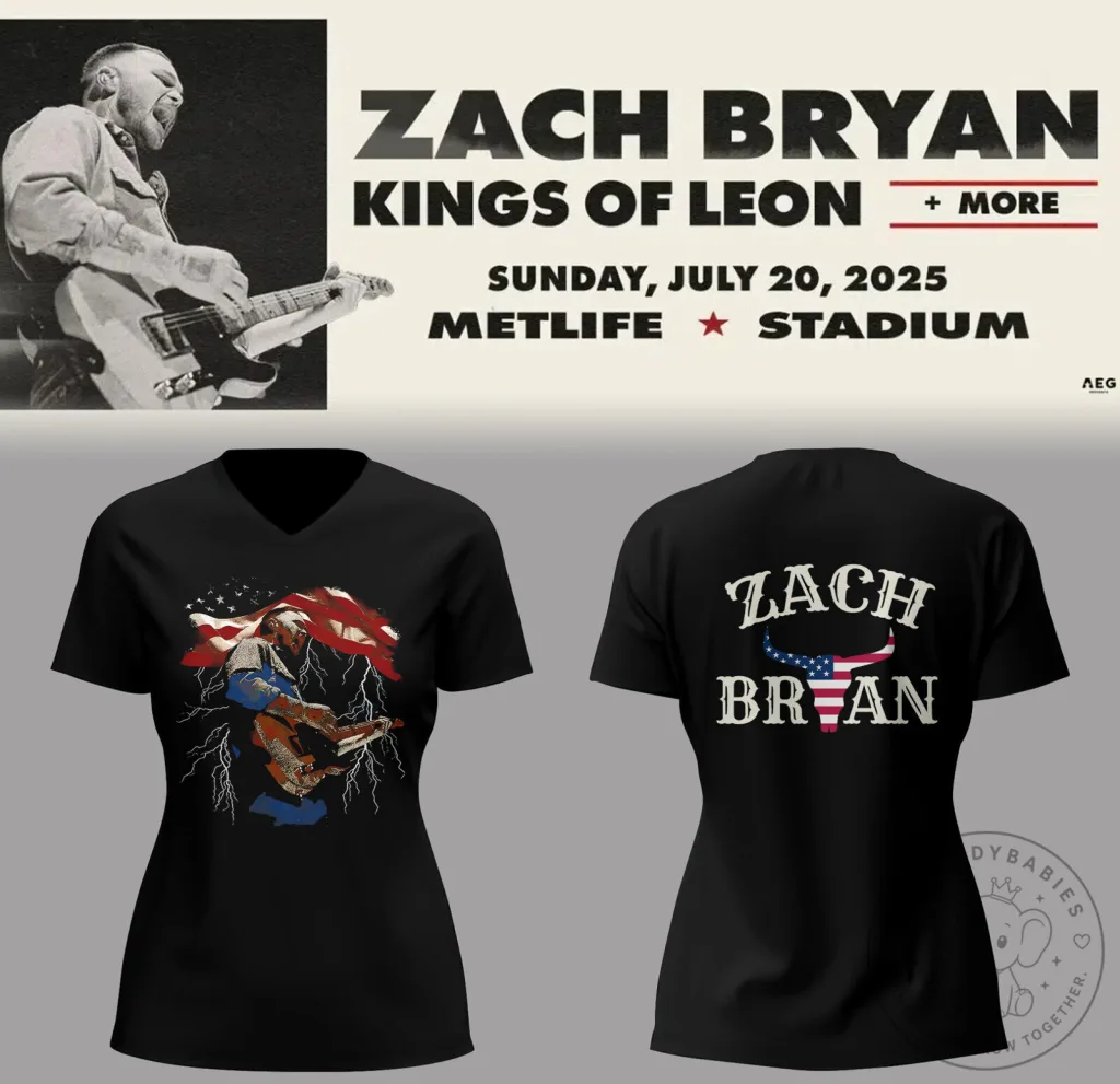 Zach Bryan The Quittin' Time Tour 2025 Concert V-Neck T-Shirt Zach Bryan The Quittin' Time Tour 2025 Concert V-Neck T-Shirt