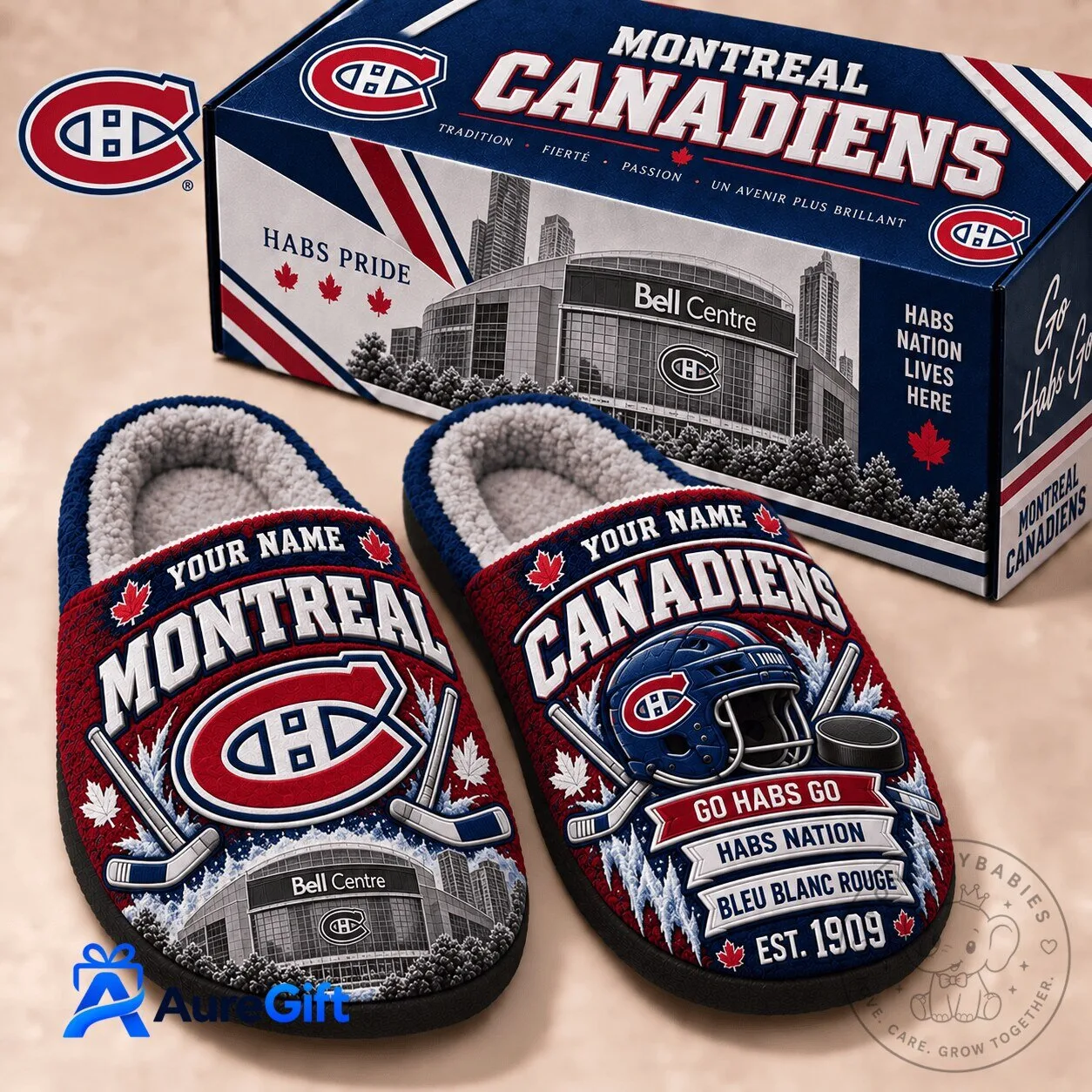Montreal Canadiens National Hockey League Personalized Slippers For Men And Women