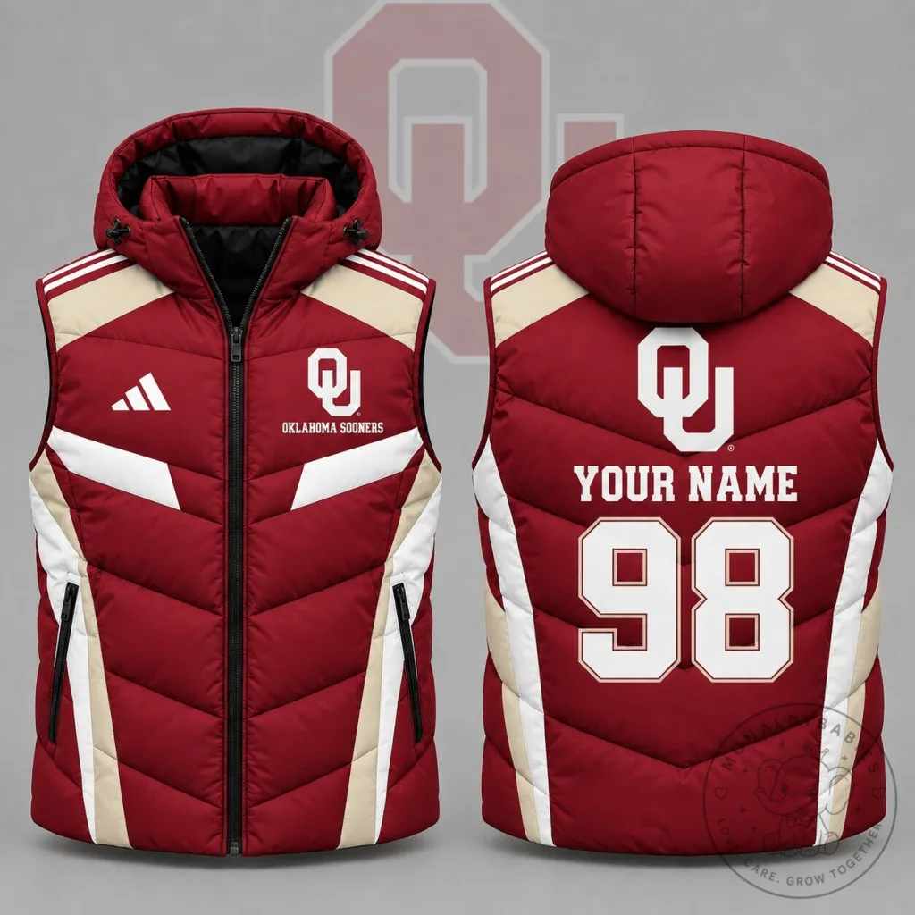 Oklahoma Sooners Personalized Puffer Jacket Oklahoma Sooners Personalized Puffer Jacket
