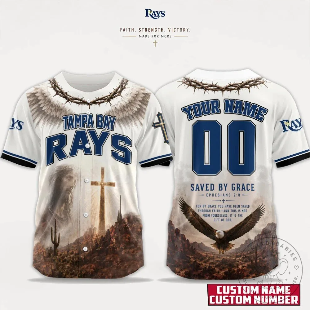 Tampa Bay Rays Baseball Personalized Christian Faith Jersey