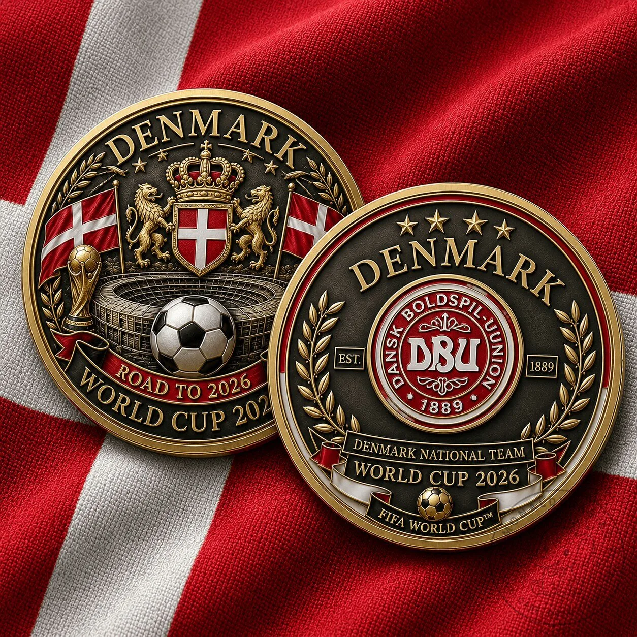 Denmark National Team FIFA World Cup 2026 Commemorative Coin 3 Denmark National Team FIFA World Cup 2026 Commemorative Coin