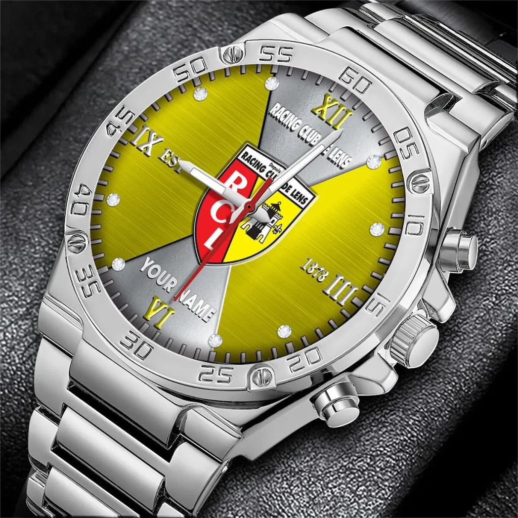 Racing Club de Lens Personalized Stainless Steel Watch Racing Club de Lens Personalized Stainless Steel Watch