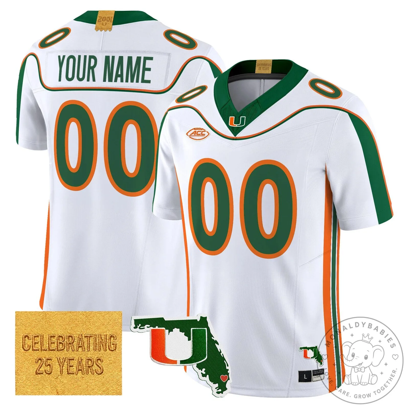 Limited Custom Vapor Football Jersey - 2001 Miami Hurricanes Throwback