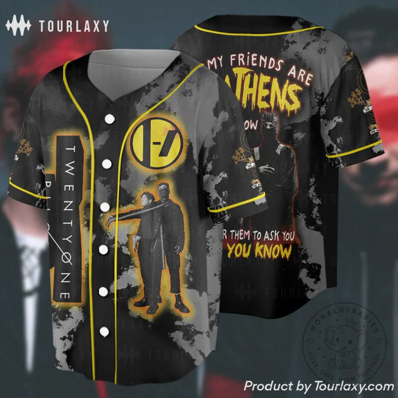 Twenty One Pilots Heathens My Friends Are Heathens Baseball Jersey