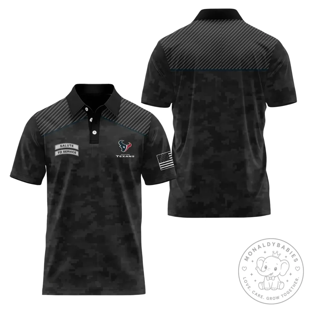 Houston Texans Salute To Service Digital Camouflage Polo Shirt Houston Texans Salute To Service Digital Camouflage Polo Shirt