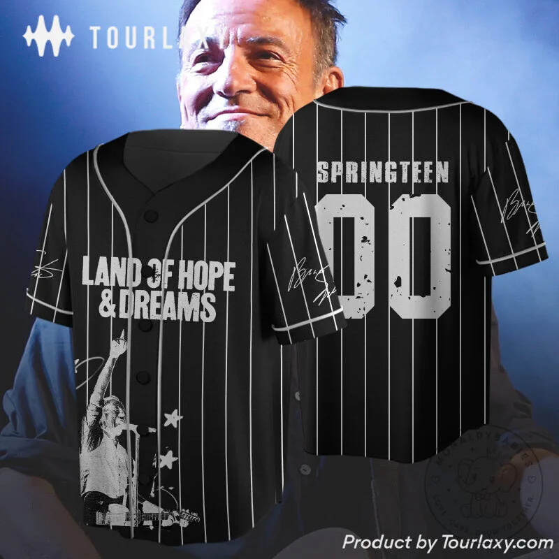 Bruce Springsteen Land of Hope and Dreams Baseball Jersey