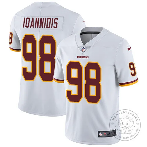 Redskins Matt Ioannidis Number 98 White Stitched Football Jersey