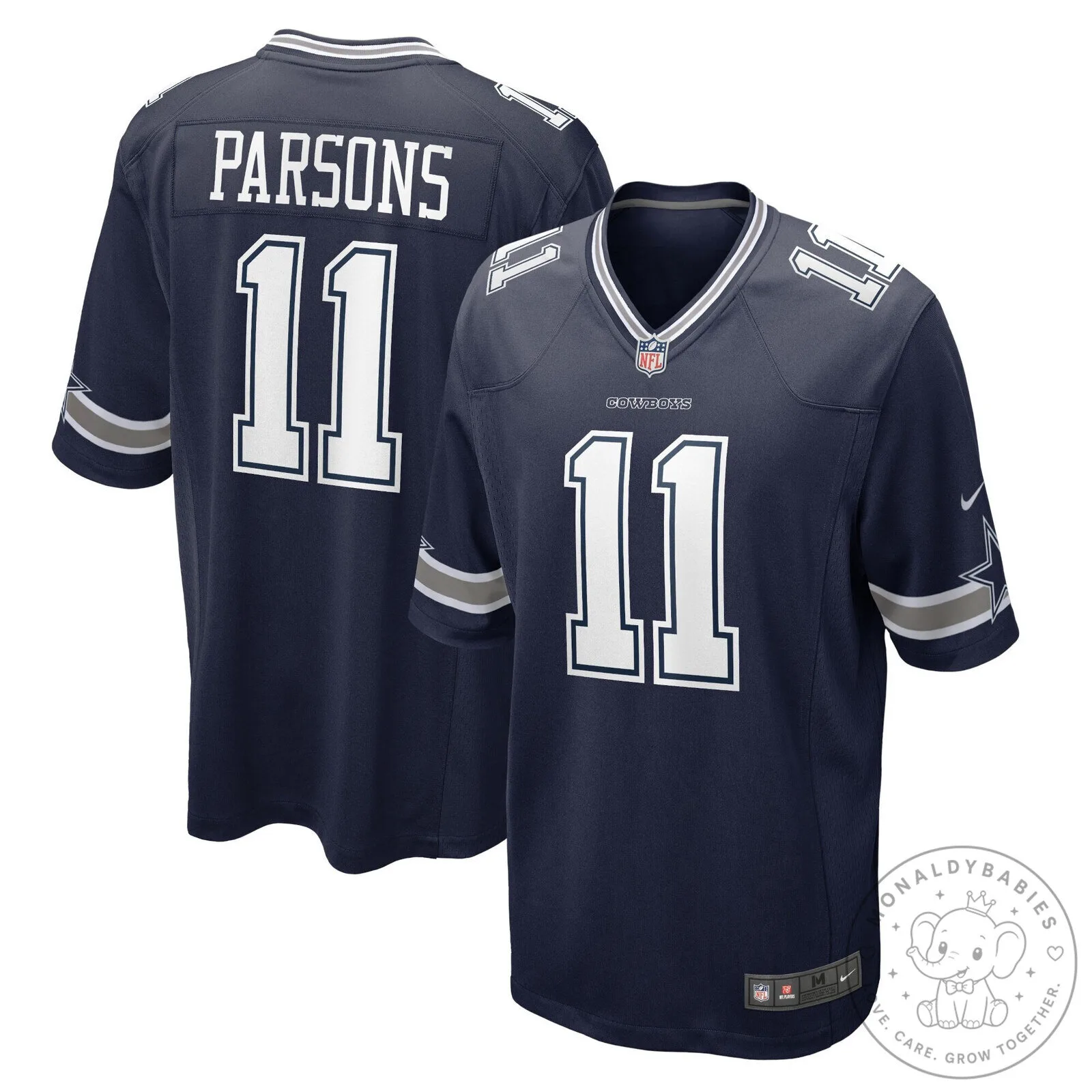 Dallas Cowboys Micah Parsons Number 11 Navy Blue Football Jersey