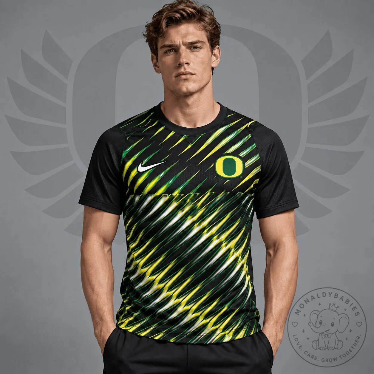Oregon Ducks Nike Velocity Slash Performance Crewneck T-Shirt 5 Oregon Ducks Nike Velocity Slash Performance Crewneck T-Shirt