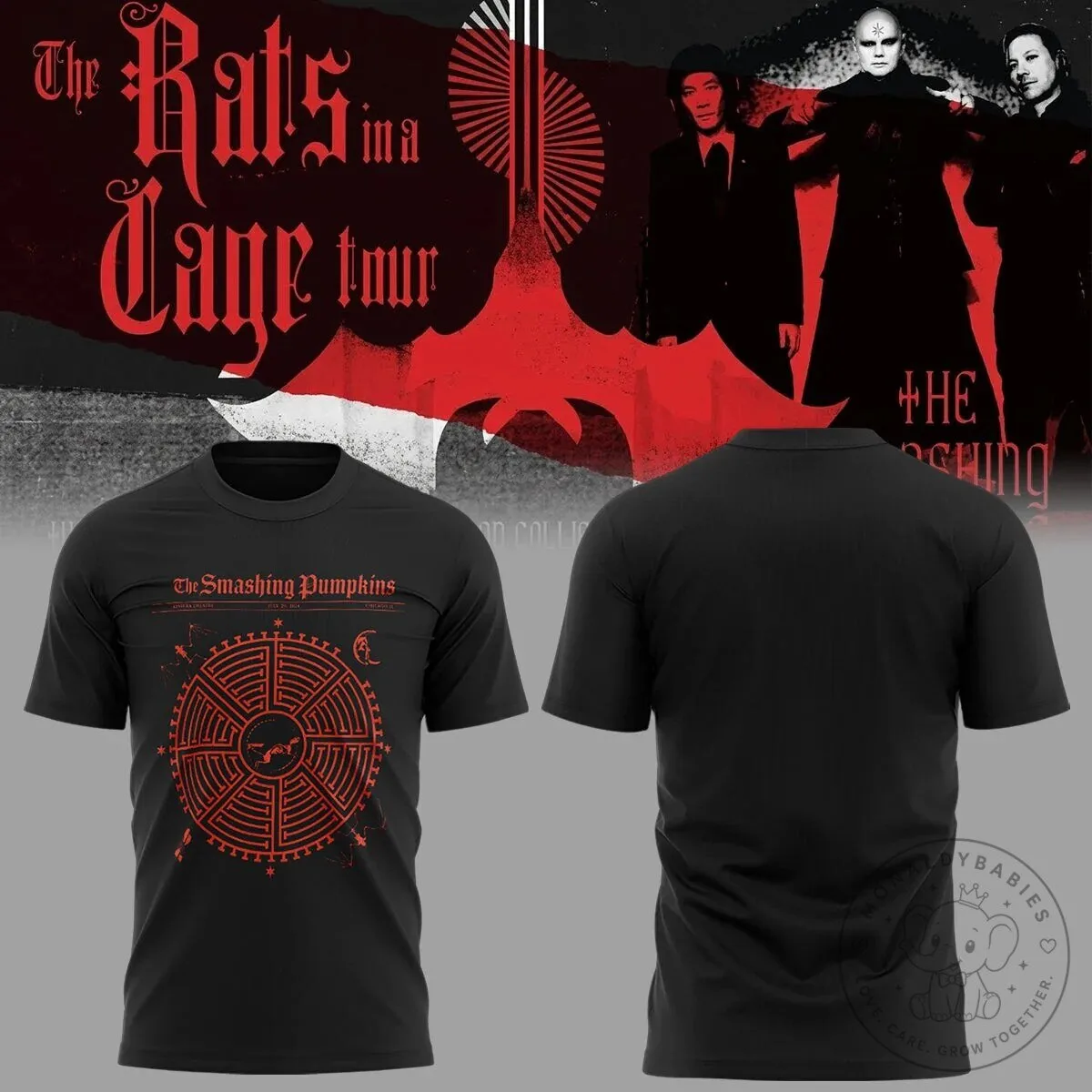 The Smashing Pumpkins Rats in a Cage Tour Band T-Shirt 1 The Smashing Pumpkins Rats in a Cage Tour Band T-Shirt