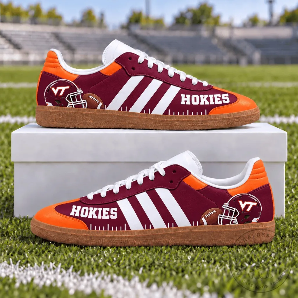 Virginia Tech Hokies Football Team Custom Printed Sneakers Shoes Virginia Tech Hokies Football Team Custom Printed Sneakers Shoes