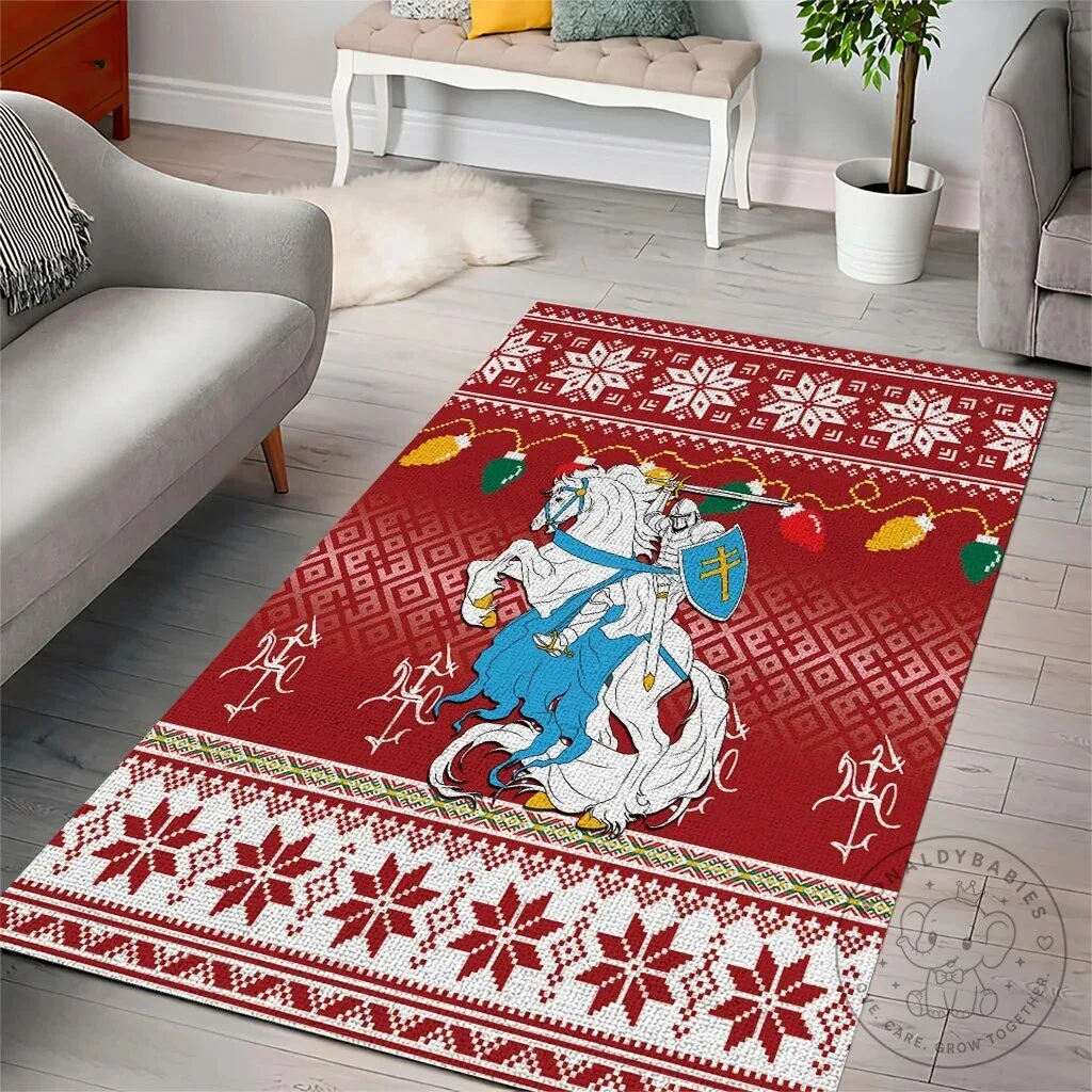 Lithuanian Vytis Christmas Holiday Area Rug 8 Lithuanian Vytis Christmas Holiday Area Rug