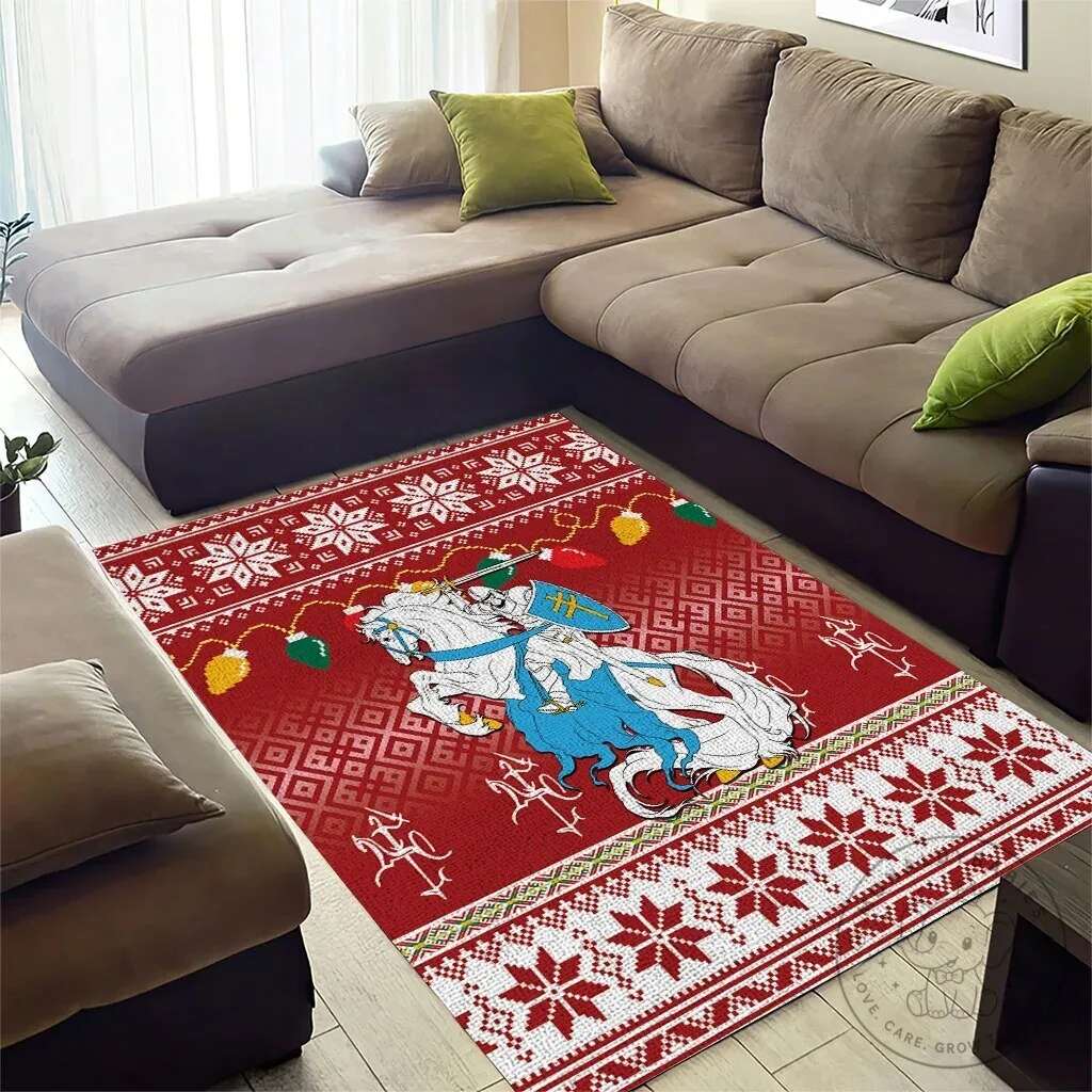 Lithuanian Vytis Christmas Holiday Area Rug 9 Lithuanian Vytis Christmas Holiday Area Rug