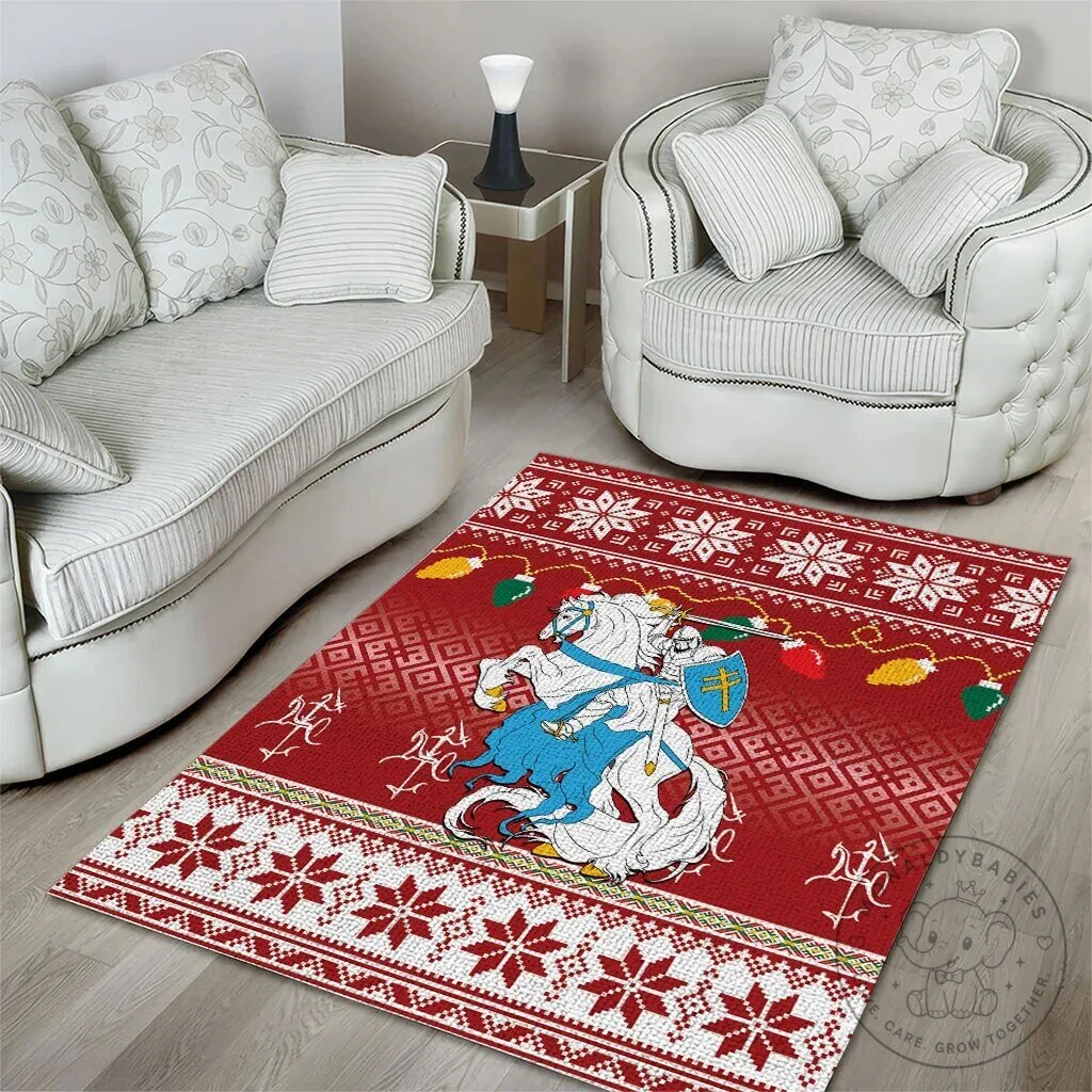 Lithuanian Vytis Christmas Holiday Area Rug 10 Lithuanian Vytis Christmas Holiday Area Rug