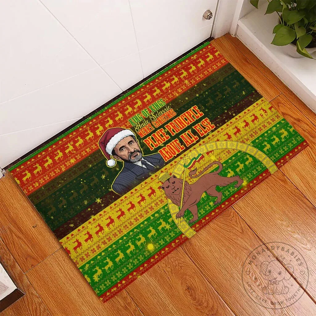 Haile Selassie King of Kings Lion of Judah Christmas Holiday Doormat 7 Haile Selassie King of Kings Lion of Judah Christmas Holiday Doormat