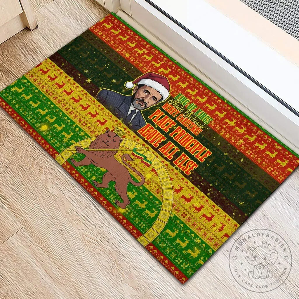 Haile Selassie King of Kings Lion of Judah Christmas Holiday Doormat 8 Haile Selassie King of Kings Lion of Judah Christmas Holiday Doormat