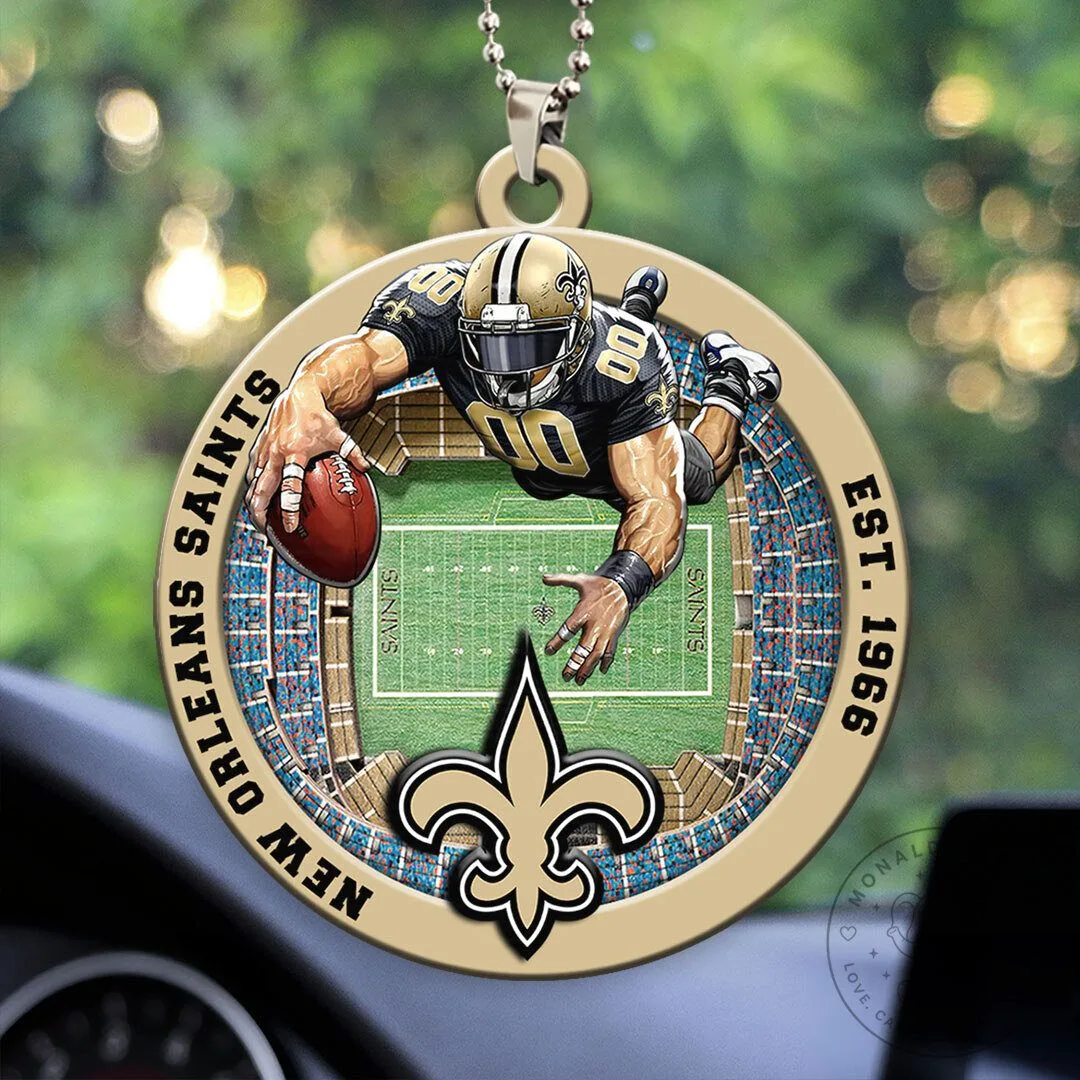 New Orleans Saints Football Player Car Hanging Ornament