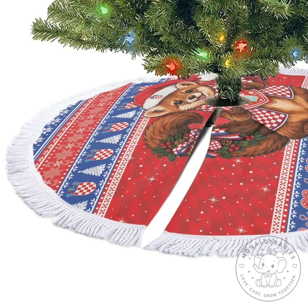 Croatia Kuna Christmas Tree Skirt Hrvatska Licitar Heart Holiday Decor 9 Croatia Kuna Christmas Tree Skirt Hrvatska Licitar Heart Holiday Decor