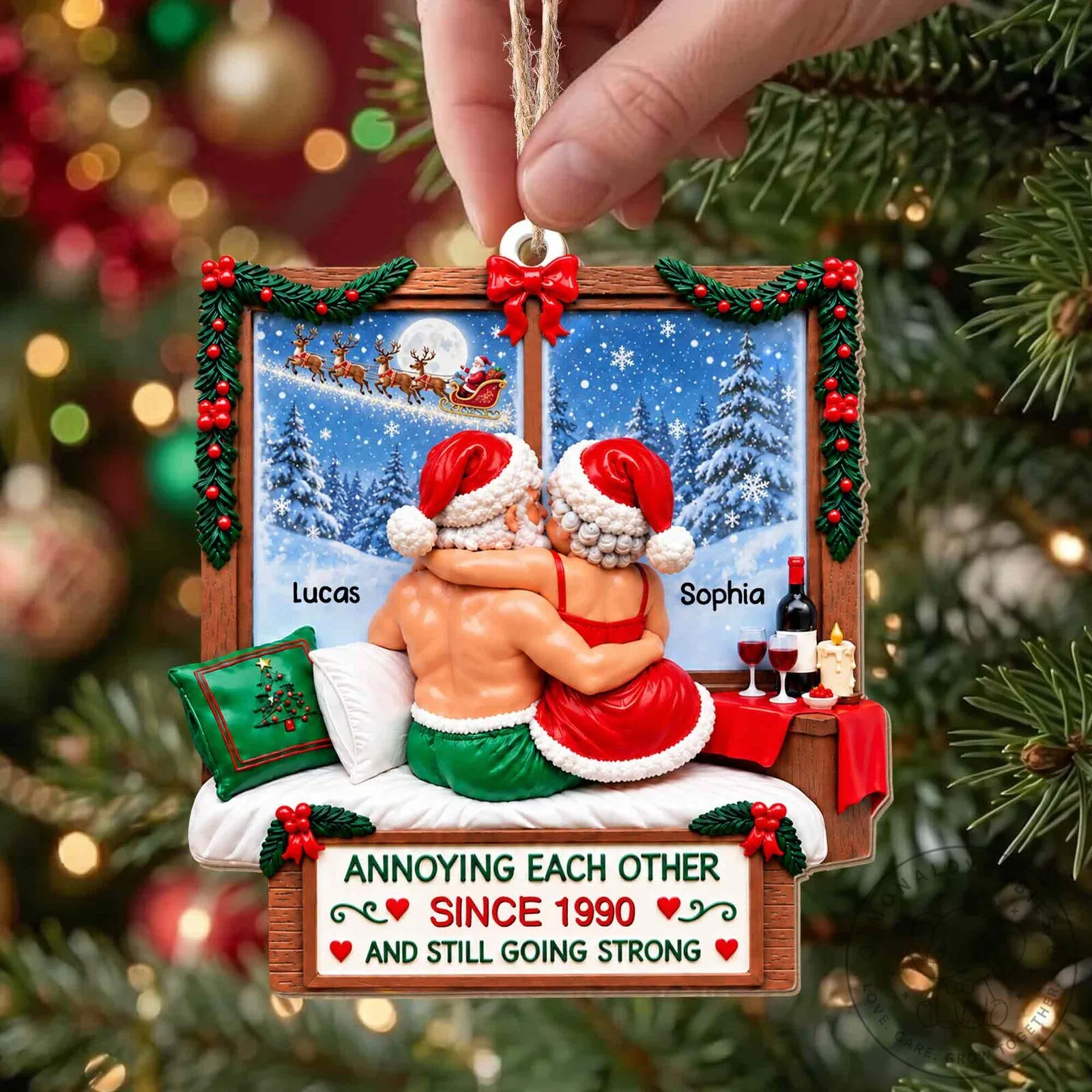 Personalized Annoying Each Other Since Christmas Couple Holiday Ornament 17 Personalized Annoying Each Other Since Christmas Couple Holiday Ornament