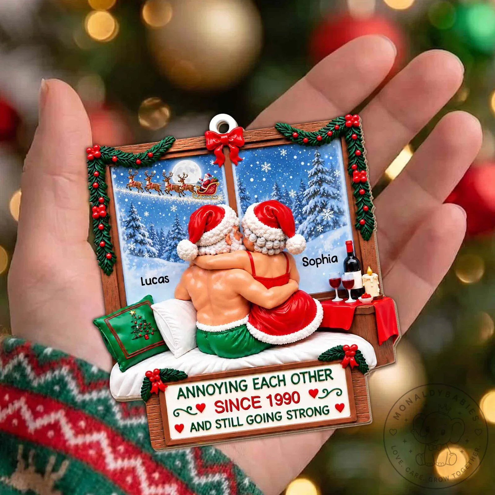Personalized Annoying Each Other Since Christmas Couple Holiday Ornament 18 Personalized Annoying Each Other Since Christmas Couple Holiday Ornament