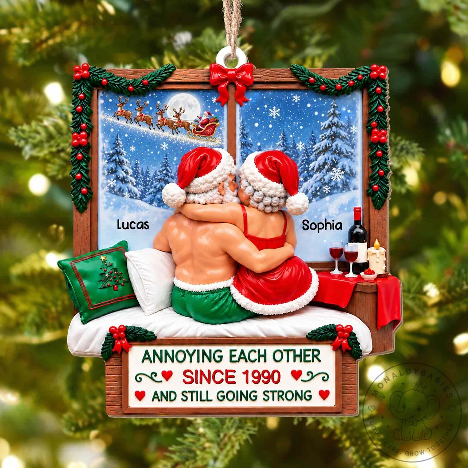 Personalized Annoying Each Other Since Christmas Couple Holiday Ornament 19 Personalized Annoying Each Other Since Christmas Couple Holiday Ornament
