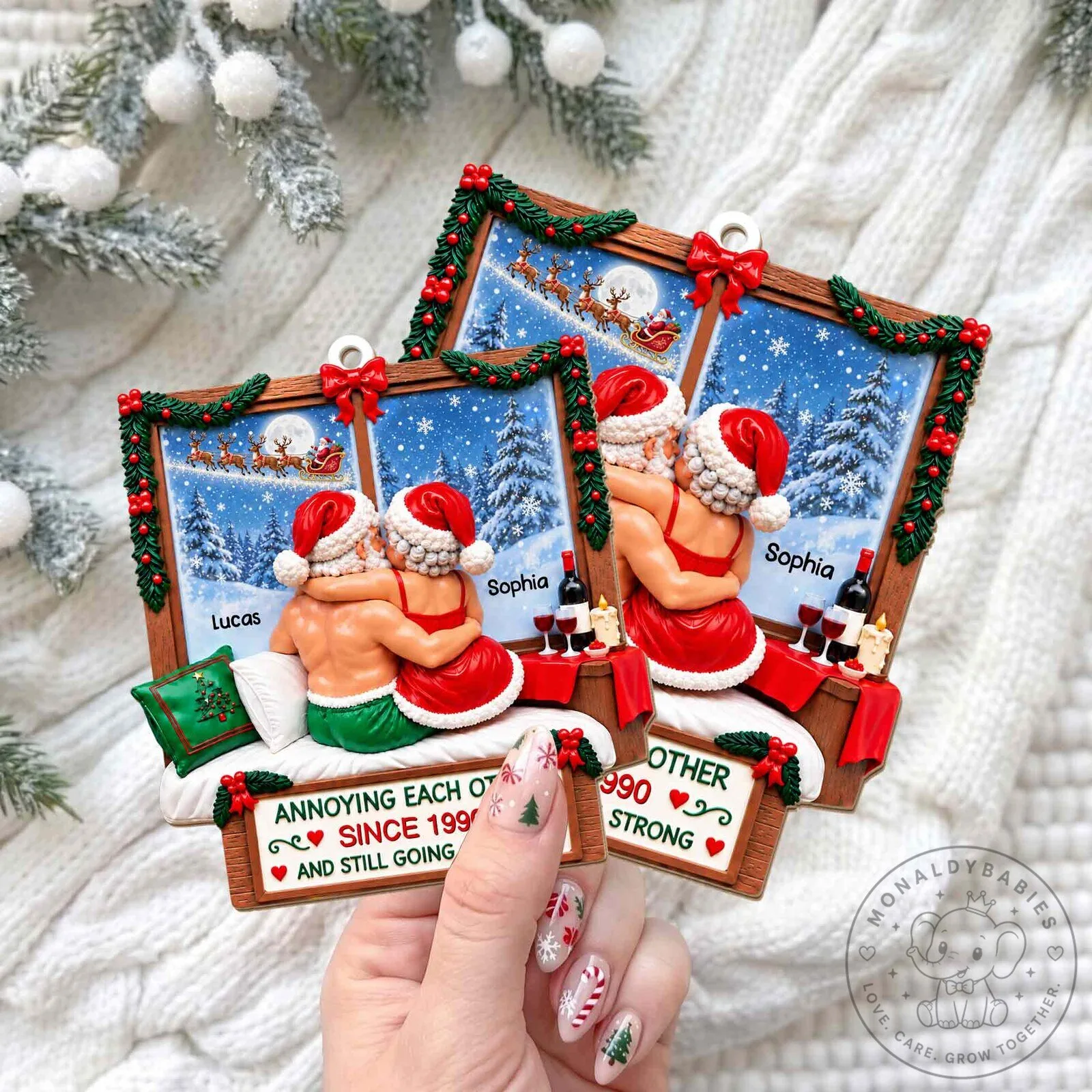 Personalized Annoying Each Other Since Christmas Couple Holiday Ornament 20 Personalized Annoying Each Other Since Christmas Couple Holiday Ornament