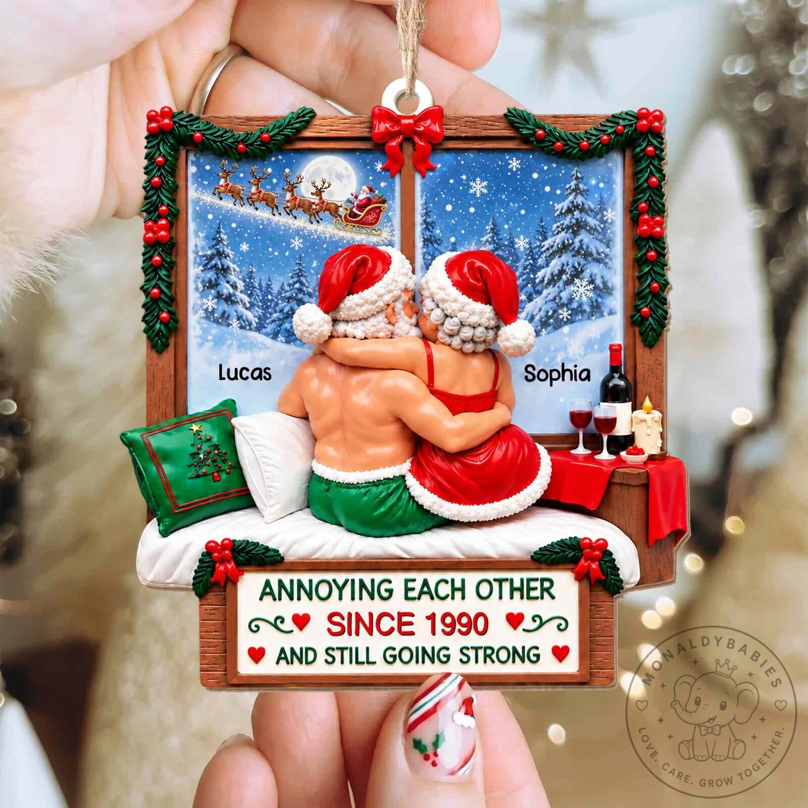Personalized Annoying Each Other Since Christmas Couple Holiday Ornament 21 Personalized Annoying Each Other Since Christmas Couple Holiday Ornament