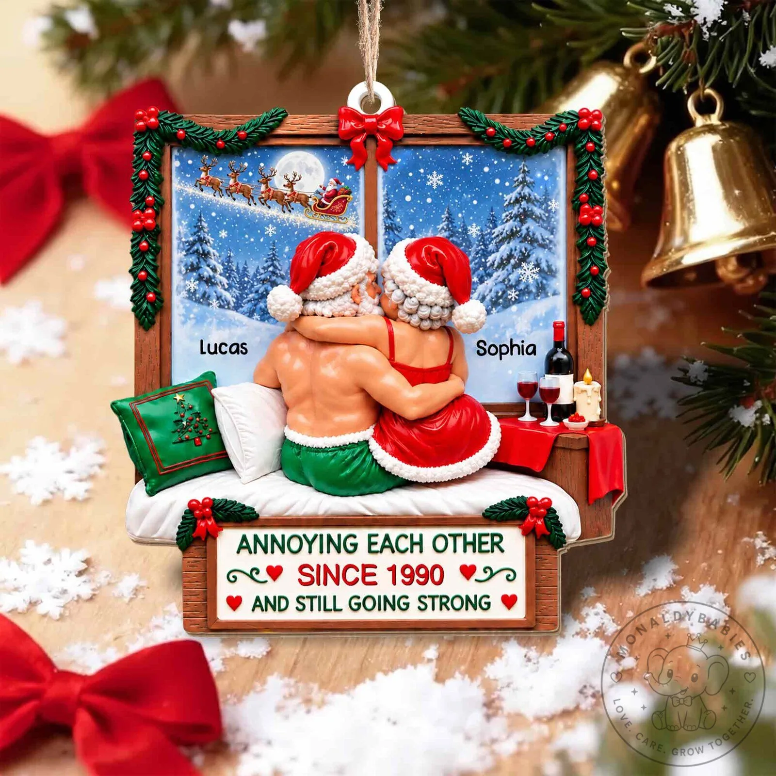 Personalized Annoying Each Other Since Christmas Couple Holiday Ornament 22 Personalized Annoying Each Other Since Christmas Couple Holiday Ornament