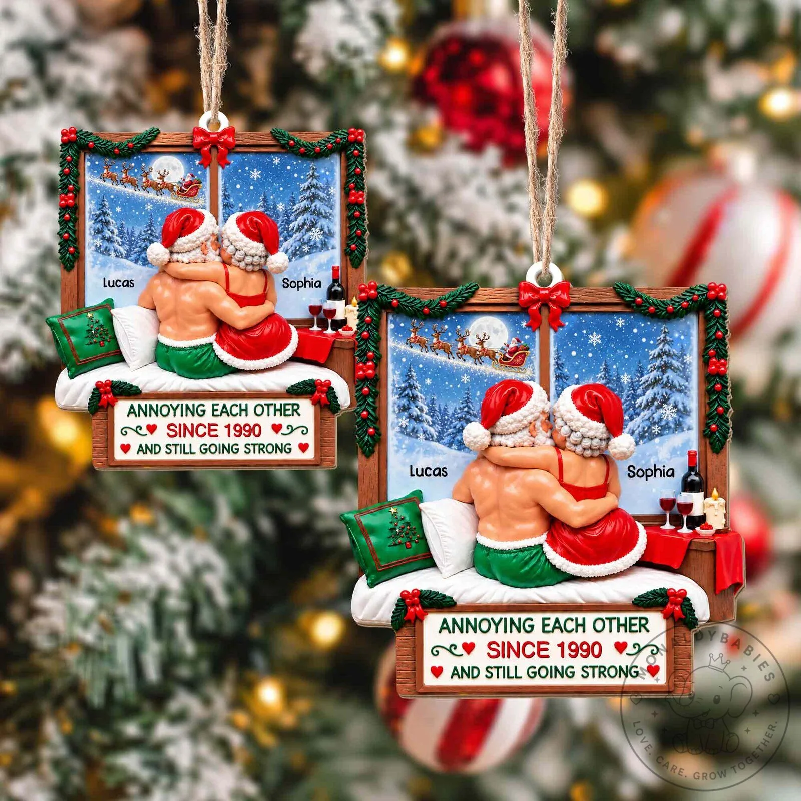 Personalized Annoying Each Other Since Christmas Couple Holiday Ornament 23 Personalized Annoying Each Other Since Christmas Couple Holiday Ornament